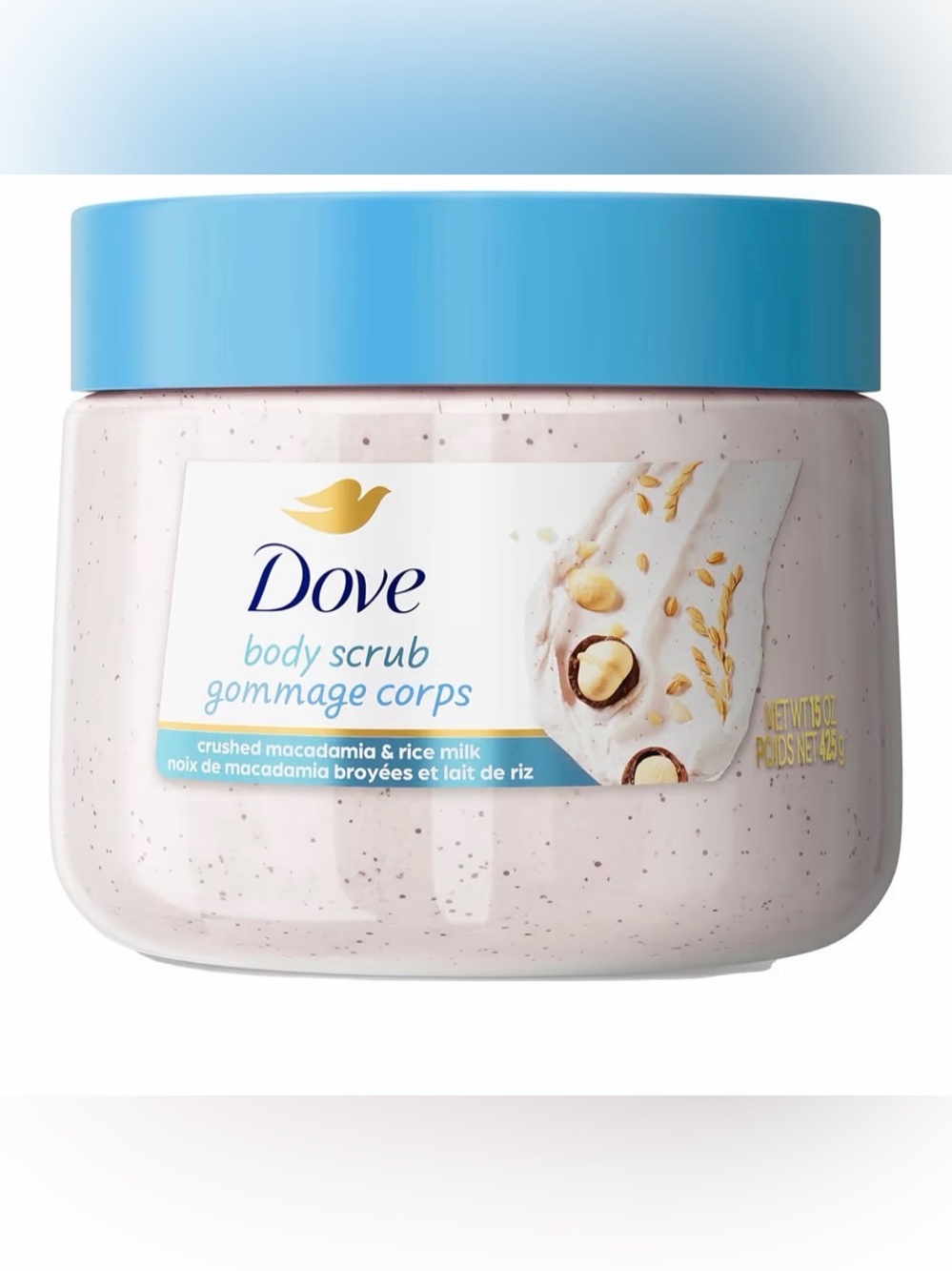 Dove Crushed Macadamia & Rice Milk Body Scrub - Full Size
